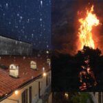 Italia divisa in due tra grandine e incendi 