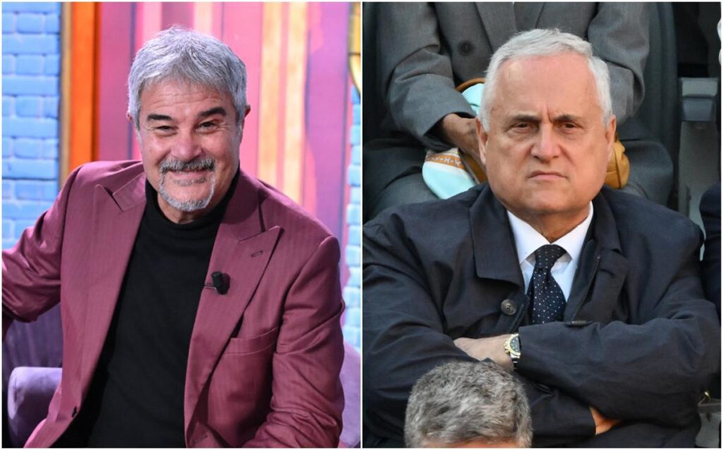 Lazio, la battuta choc di Pino Insegno. Il web: “Ha augurato morte a Lotito”