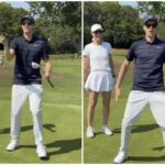 Sinner, buca a golf ed esultanza… alla Ronaldo