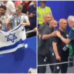 Tifoso sventola bandiera Israele, ct Egitto si infuria e se la prende con un fotografo