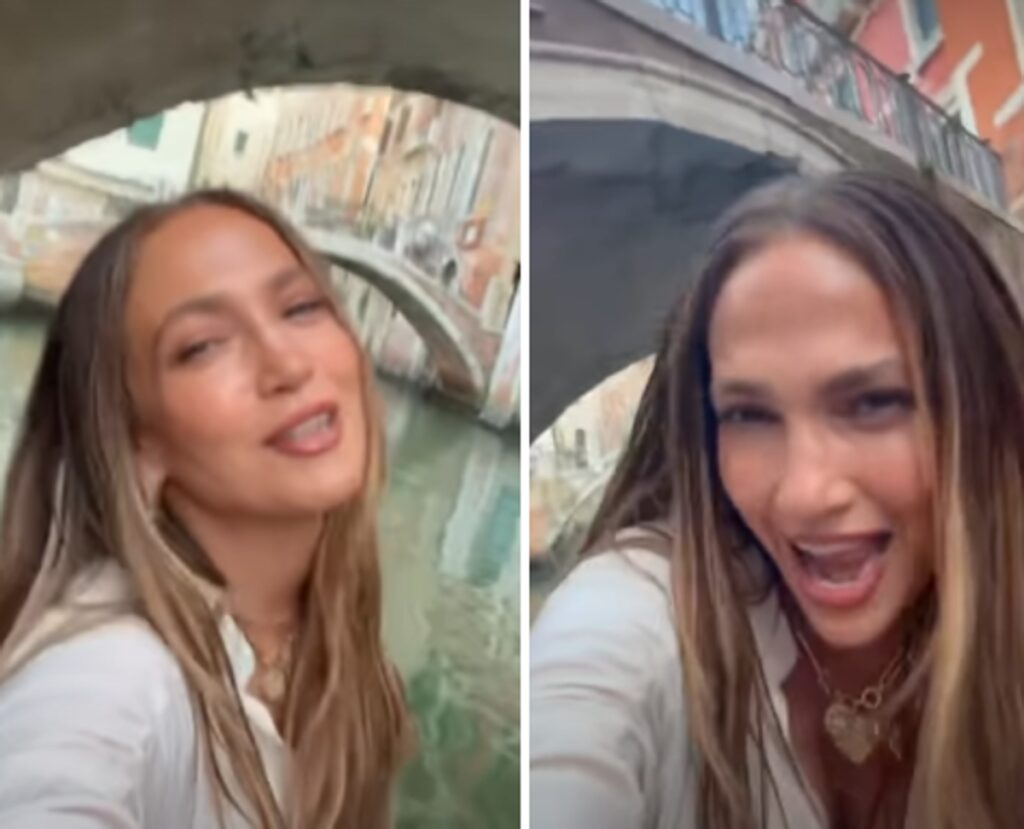 Jennifer Lopez a Venezia, il giro in gondola come Madonna: lo show con ‘Like a Virgin’