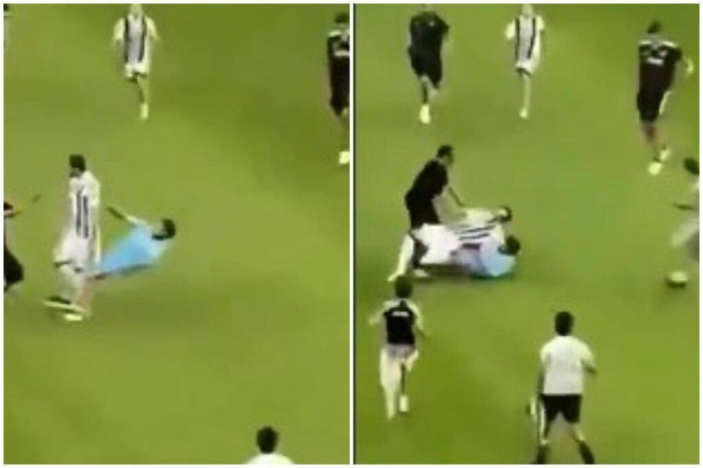 Juventus, invasione di campo e intervento killer di un tifoso su Gatti
