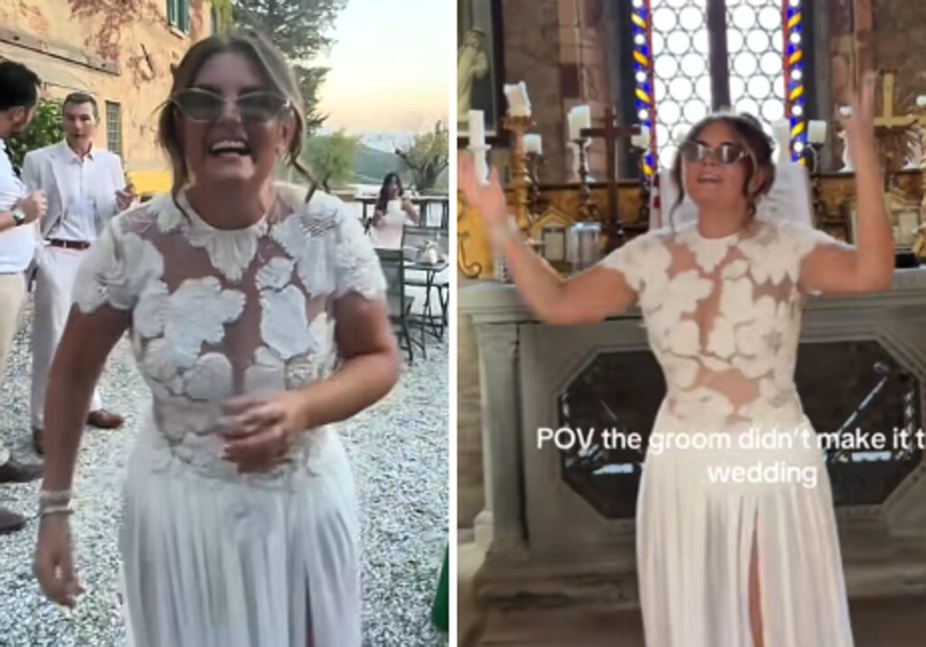 La lascia 7 giorni prima del matrimonio, lei festeggia comunque… con l’abito da sposa