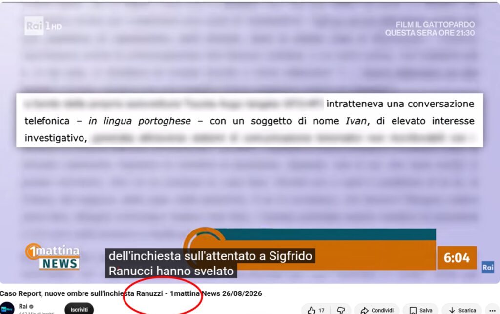 Ranucci diventa Ranuzzi sul canale Youtube di RaiPlay: si scatena l’ironia del web
