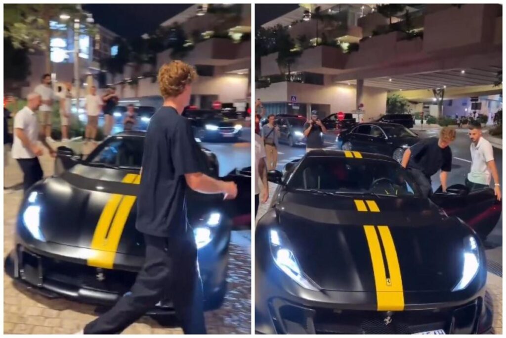 Sinner paparazzato a Montecarlo… con la sua Ferrari