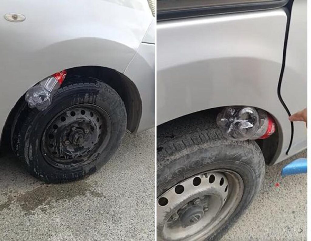 Truffa della bottiglietta nella ruota: come funziona il trucco dei ladri e come difendersi