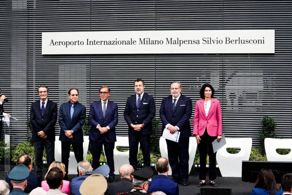 Aeroporto di Malpensa intitolato a Silvio Berlusconi. La figlia Marina: “Non c’è nome migliore del suo”
