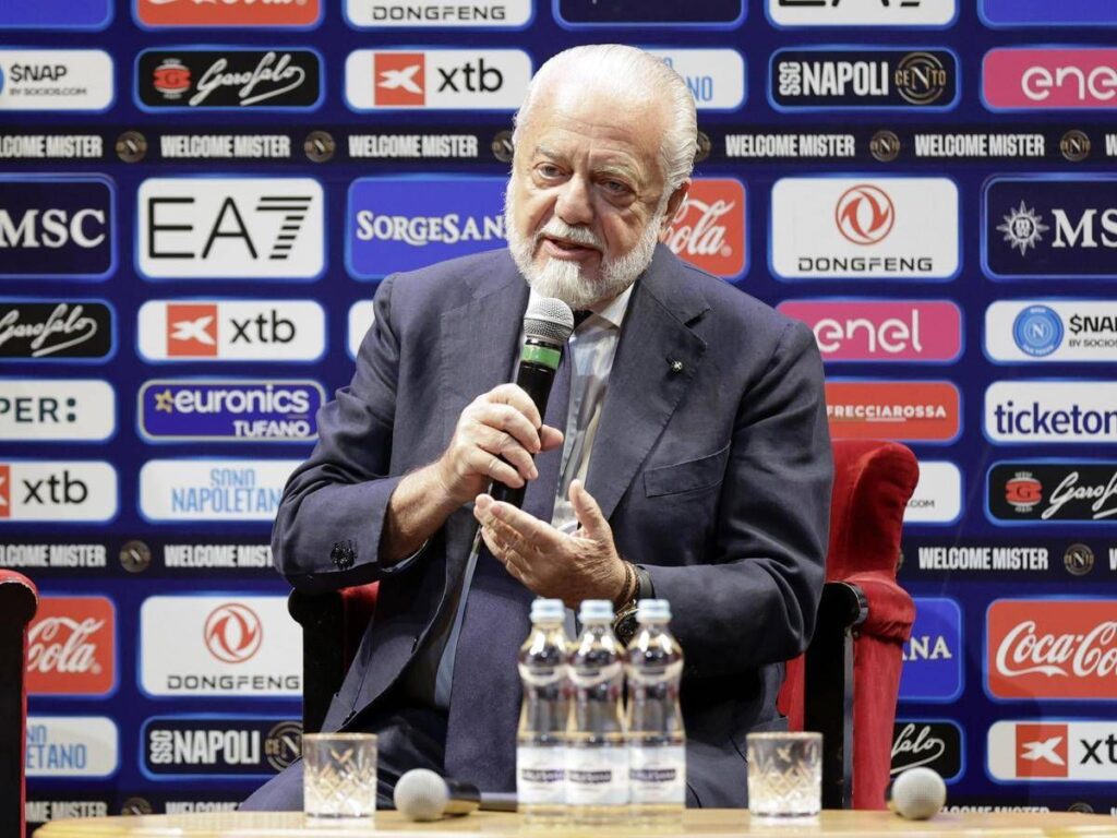 De Laurentiis: “Nuovo stadio? Sarà da 70.000 posti e sorgerà a Napoli Est, il Maradona va abbattuto”