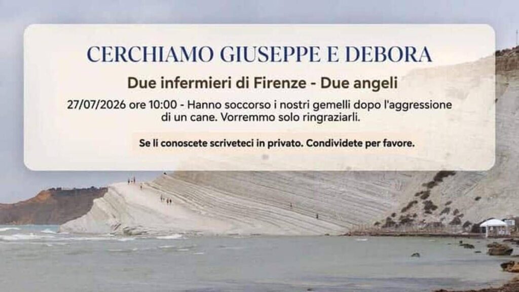 “Hanno soccorso i nostri figli in Sicilia”, l’appello per rintracciare due infermieri fiorentini fa il giro del web