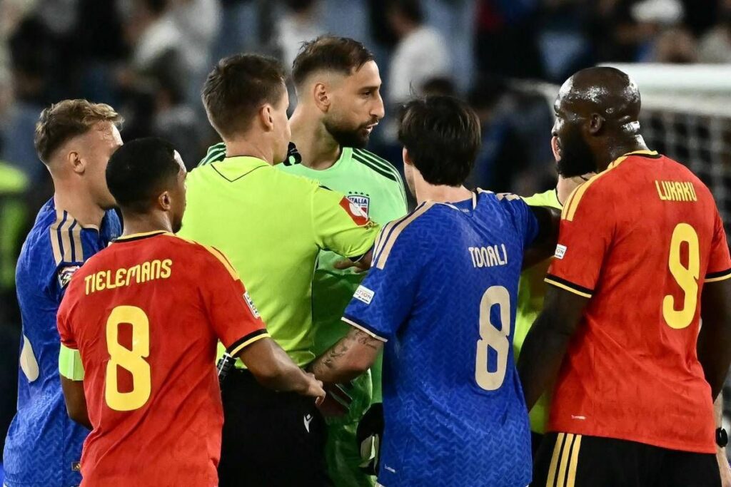 Italia-Belgio 0-2, rissa tra Donnarumma e Lukaku al fischio finale: cos’è successo