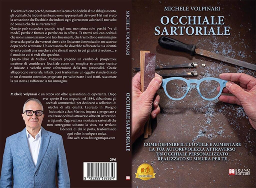 Michele Volpinari lancia il libro su come far emergere la propria personalità grazie agli occhiali sartoriali