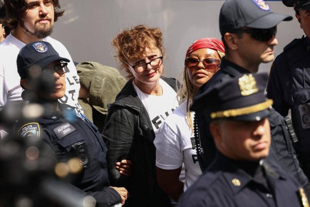 Proteste all’Onu contro Netanyahu, fermata Susan Sarandon