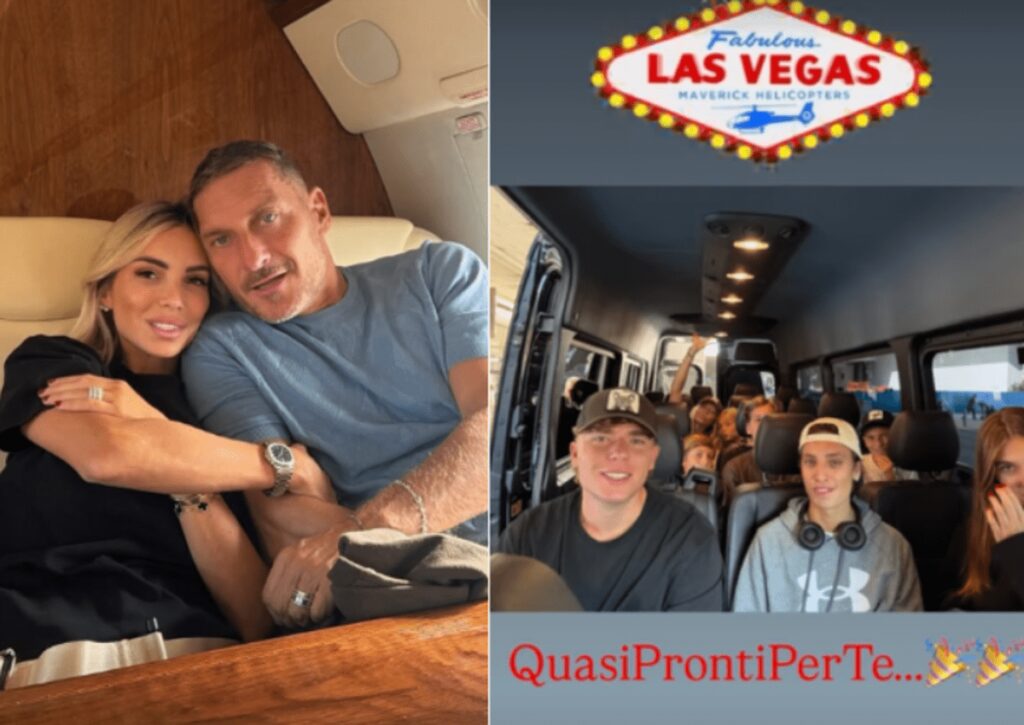 Totti compie 50 anni e vola a… Las Vegas, il compleanno con la famiglia ‘allargata’