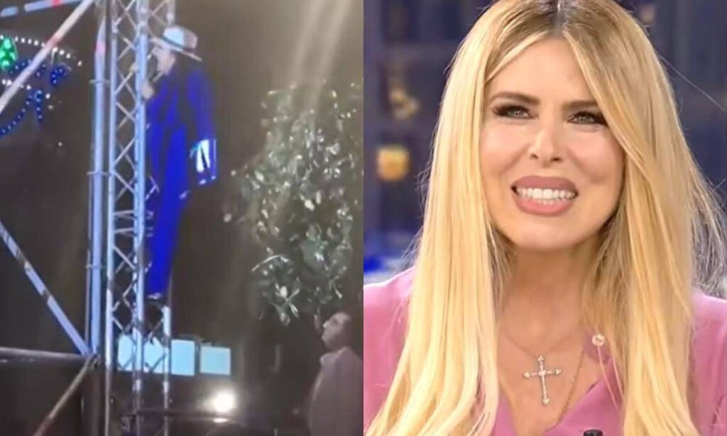 Al Bano si arrampica su un traliccio durante un concerto, il commento di Loredana Lecciso: “Lo fa per sentirsi giovane”