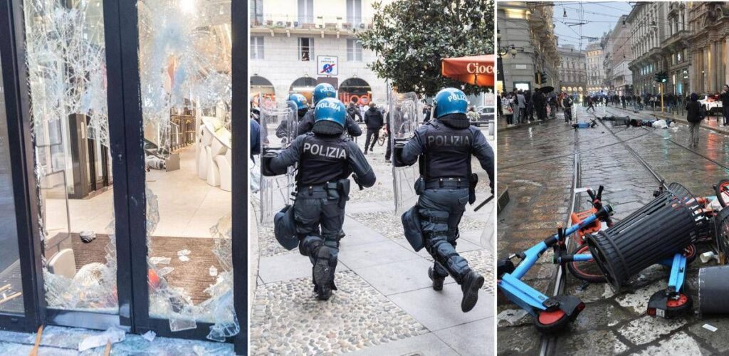 Guerriglia a Milano, assalto ai negozi e saccheggi: fermati 200 giovani. Meloni convoca riunione su ordine pubblico