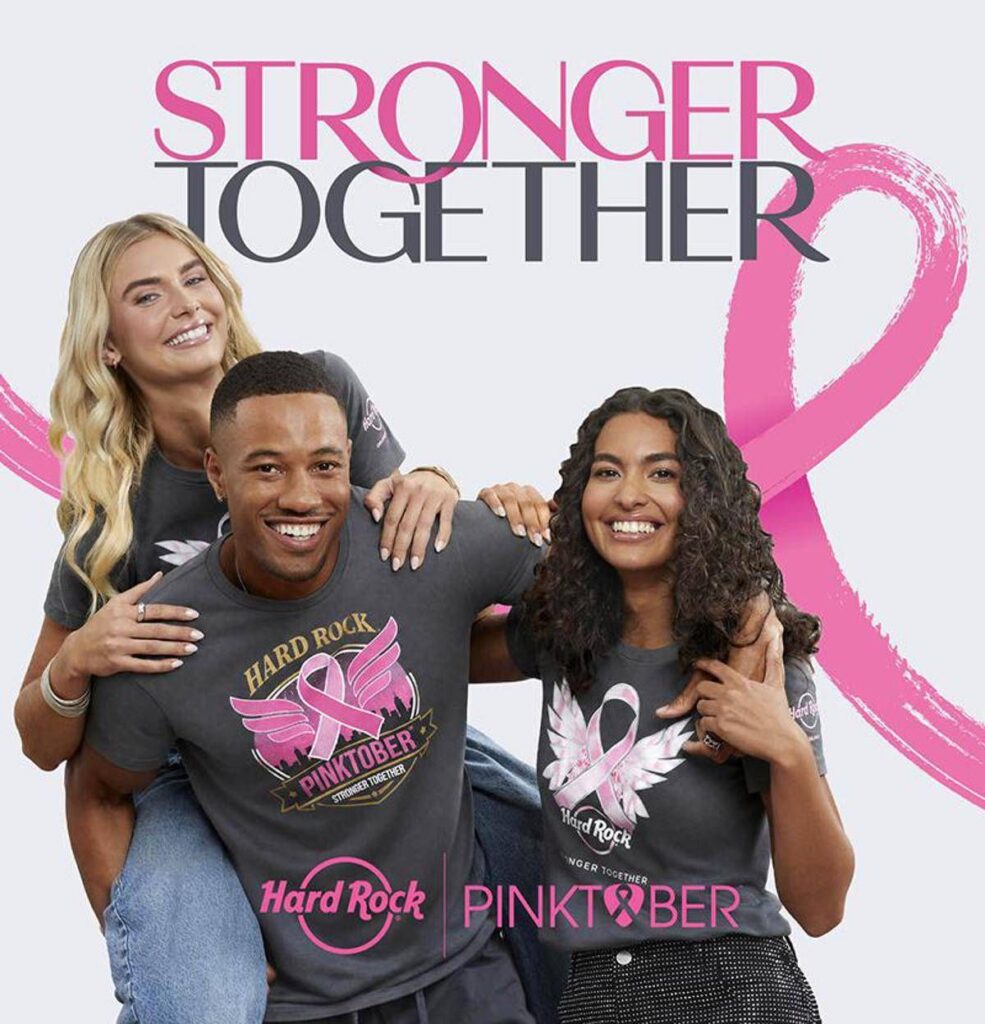Hard Rock Cafe sostiene la prevenzione del tumore al seno durante la 27ª edizione di PINKTOBER