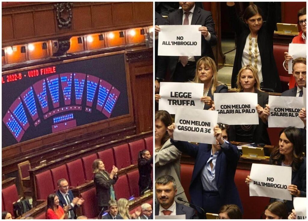 Nuova legge elettorale, via libera definitivo della Camera. Meloni: “Ora italiani potranno scegliere”. Le opposizioni: “Una truffa”