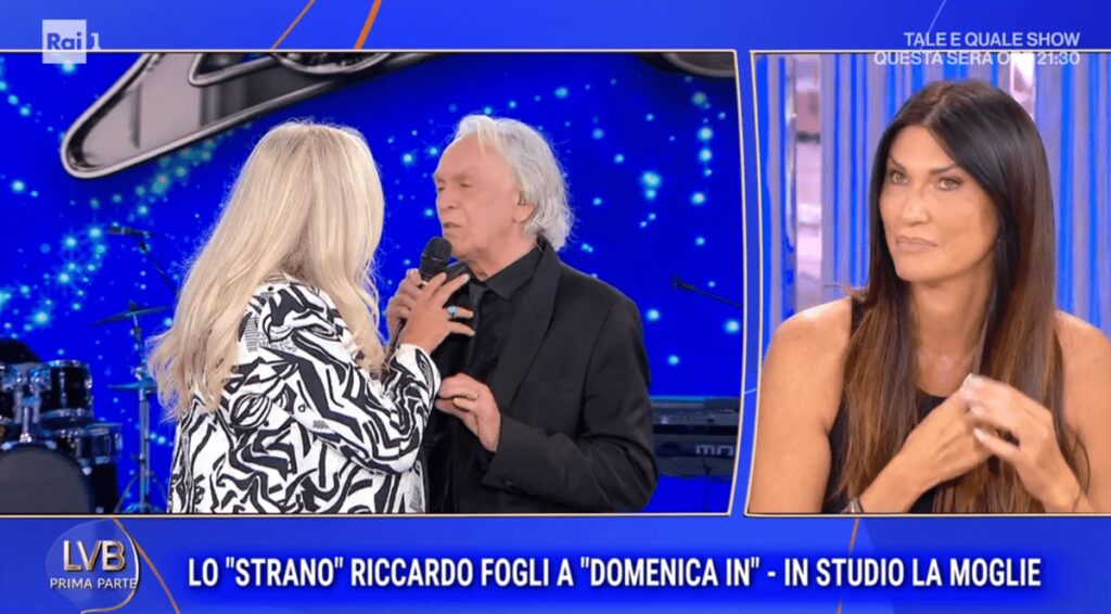 Riccardo Fogli ‘confuso’ a Domenica In, la moglie spiega: “Voleva fare il simpatico”